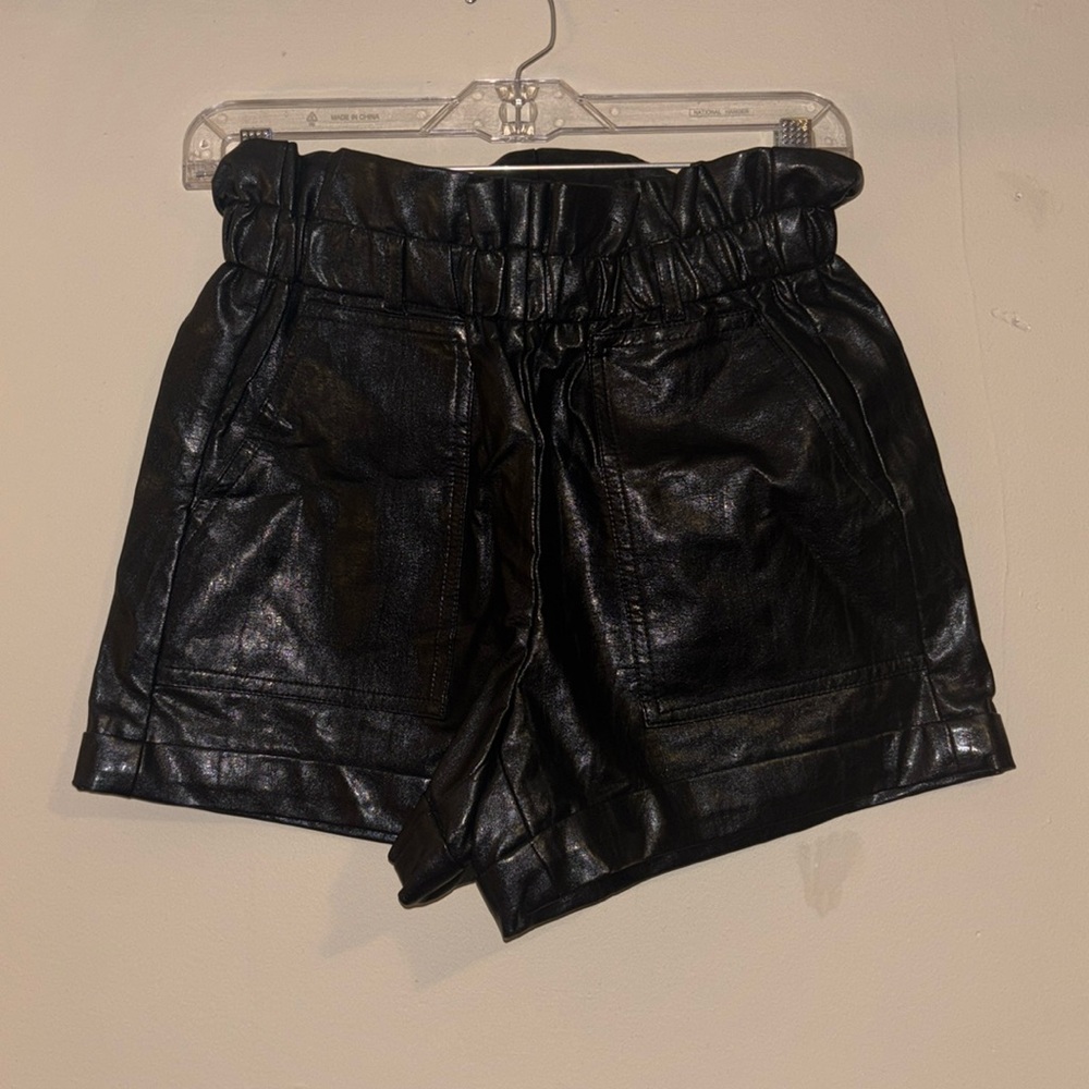 Bershka Faux Leather Shorts